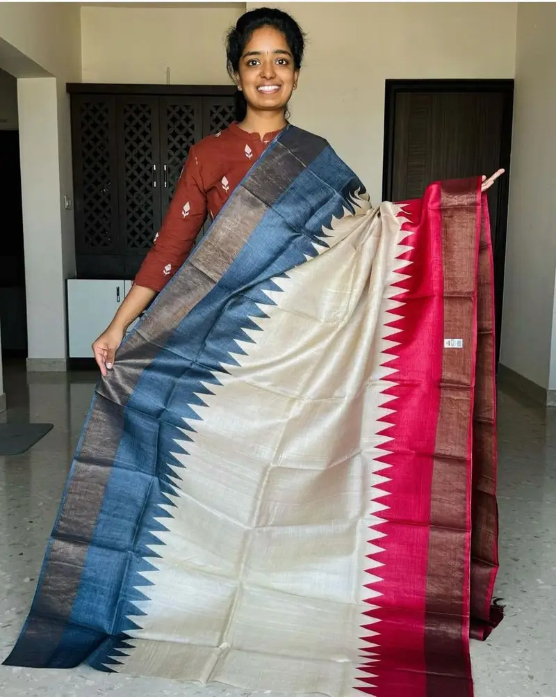 Semi Tusshar silk saree - Image 2 in Hyderabad